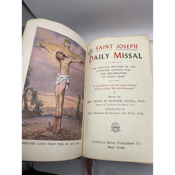 Saint Joseph Sunday Missal 1953 JHS Confraternity Issue Genuine Leather - Picture 3 of 6